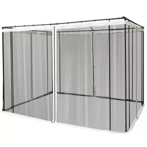 Outsunny Replacement Mesh Mosquito Netting Screen Walls for 10 x 10ft Patio Gazebo, 4-panel Sidewalls with Zippers (Wall Only, Canopy Not Included)