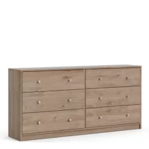 May Chest Of 6 Drawers (3+3) In Jackson Hickory Oak Effect