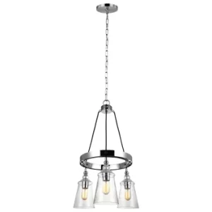 Feiss Loras 3 Light Chandelier Chrome