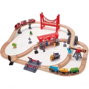 Hape Busy City Rail Playset