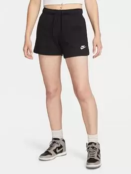 Nike NSW Club Fleece Mid Rise Shorts - Black/White, Size XS, Women