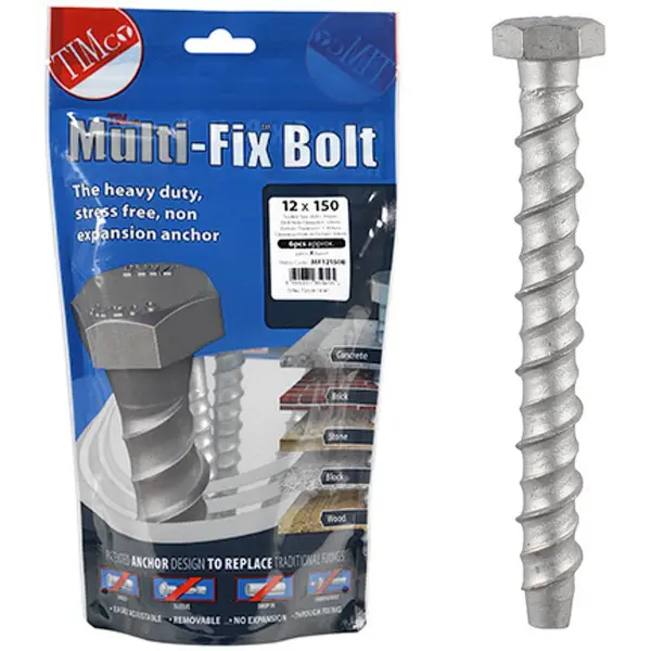 Multi Fix Bolt Hex Head Concrete Screws MF12150B Diameter: 12mm