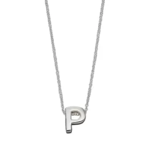 Sterling Silver Alphabet Letter P Necklace