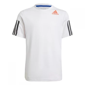 adidas HEAT. RDY Sport T-Shirt Kids - White / Black / Vivid Red