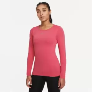 Nike DriFit Advantage Long Sleeve Top Womens - Pink