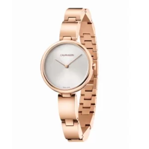 Calvin Klein Wavy Ladies Rose Gold Tone Bracelet Watch