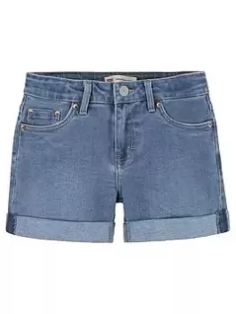 Levis Girls Girlfriend Denim Shorts - Blue Size Age: 2 Years, Women