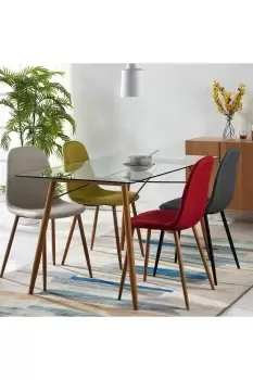 Minimalista Modern Set Of 2 Kitchen Dining Chairs (Chairs Only)