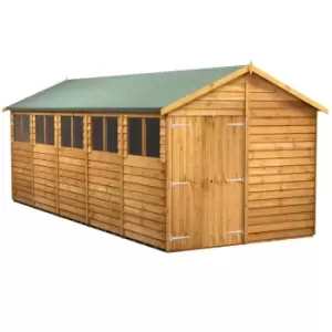 Power 20x8 Overlap Apex Double Door Shed