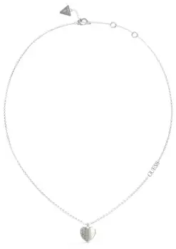 Guess UBN03035JWRHT/U Rhodium Plated 16-18" Plain And Pave Jewellery