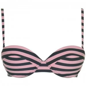 Jack Wills Marchison Bikini Top - Navy/Pink