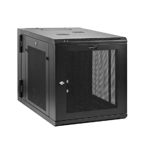 StarTech.com 12U 19" Wall Mount Network Cabinet - 4 Post 24" Deep Hinged Server Room Data Cabinet- Locking Computer Equipment Enclosure w/Sh