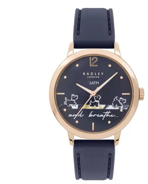 Radley RY21612 Yoga Dog Blue Dial Blue Silicone Strap Watch