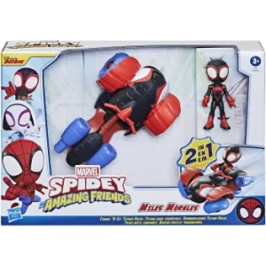 Hasbro Marvel Spidey and His Amazing Friends 2 in 1 Techno Racer Toy