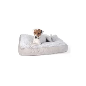 Silver Grey Velour Gusset Pet Mattress