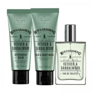 Scottish Fine Soaps Vetiver & Sandalwood Well Groomed Set