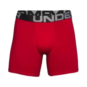 Under Armour Charged Cotton 6" Boxerjock 3pk Red - LG