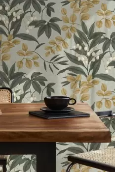 Superfresco Easy Persephone Green Leaves Wallpaper