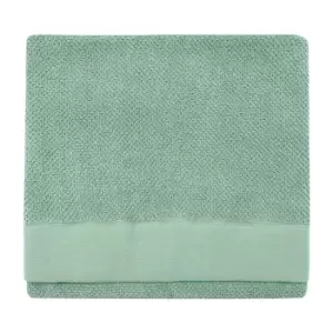 Textured Weave Bath Towel Smoke Green