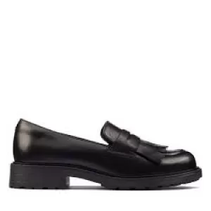 Clarks Womens Orinococ 2 Leather Loafers - Black - UK 4