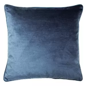 Stella Embossed Texture Cushion Navy, Navy / 45 x 45cm / Polyester Filled