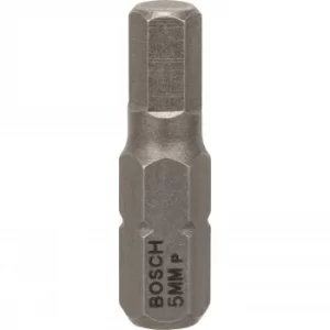 Bosch Hex Extra Hard Screwdriver Bit Hex 5mm 25mm Pack of 3