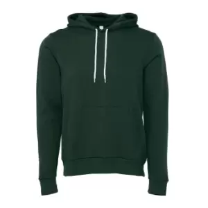 Bella + Canvas Unisex Pullover Polycotton Fleece Hooded Sweatshirt / Hoodie (2XL) (Forest Green)