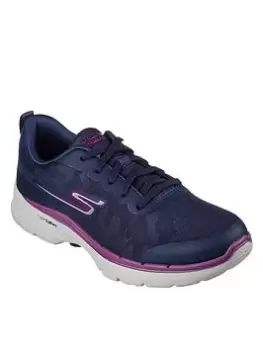 Skechers Go Walk 6 Athletic Hotmelt Trainers, Navy, Size 8, Women