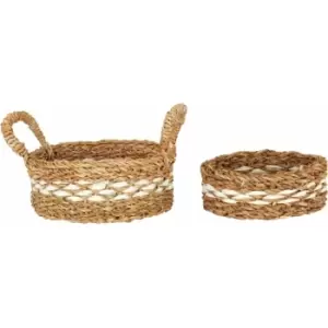 Premier Housewares Set of Two Low Seagrass Baskets