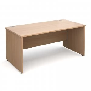 Maestro 25 PL Straight Desk 1600mm x 800mm - Beech Panel Leg Design