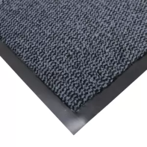 JVL Heavy Duty Commodore Backed Barrier Door Floor Mat Blue/Black 60 x 80 cm