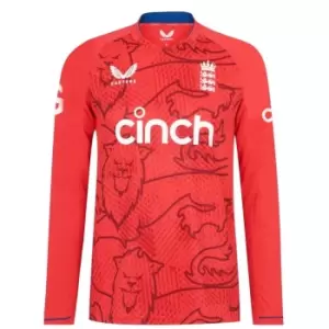 Castore England Cricket T20 Long Sleeve Shirt Snr - Red