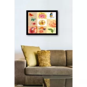 SC0841 Multicolor Decorative Framed MDF Painting