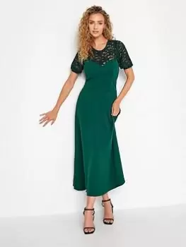 Long Tall Sally Green Lace Midi Dress, Green, Size 12, Women