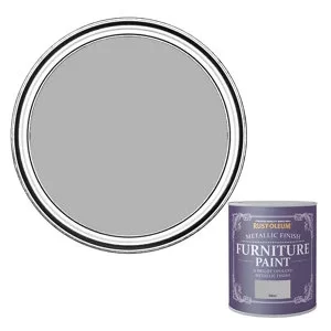 Rust-Oleum Silver Metallic Finish Furniture Paint 125ml