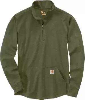 Carhartt Half Zip Thermal Longsleeve Shirt, green, Size 2XL, green, Size 2XL