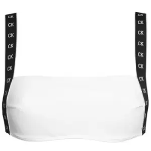 Calvin Klein Square Bandeau Bikini Top - White