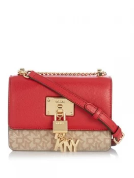 DKNY Elissa logo flap chain cross body bag Multi Coloured