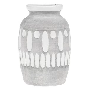 Inca Grey Urn Vase Small