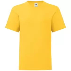 Fruit Of The Loom Childrens/Kids Iconic T-Shirt (3-4 Years) (Sunflower Yellow)