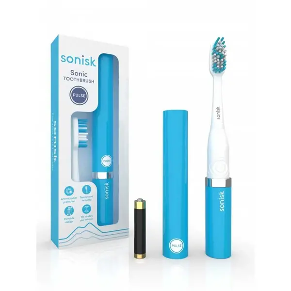 Sonisk Pulse Battery Operated Blue Toothbrush