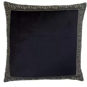 Riva Paoletti Apollo Cushion Cover (50x50cm) (Black/Gold) - Black/Gold