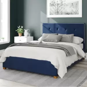 Presley Plush Velvet Ottoman Bed Frame Navy