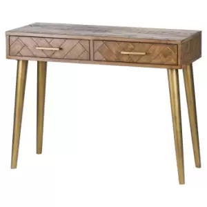 Havana Gold 2 Drawer Console Table