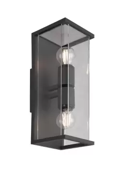 Meribel Wall Lamp, 2 x E27, IP54, Graphite