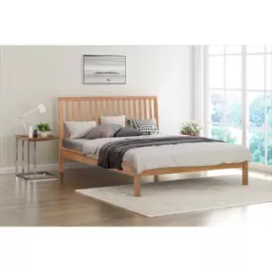 Flintshire Rowley 4ft 6 Double Solid Oak Bed Frame Smoked Oak