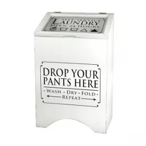 White Wooden Laundry Box by Heaven Sends