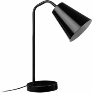 Premier Housewares Black Metal Modern Desk Lamp