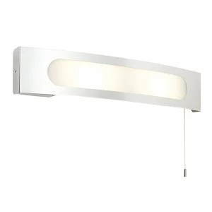 Bathroom Wall Light Stainless Steel with White Glass, E14