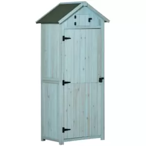 Outsunny Wooden Tool Storage Shed - Blue